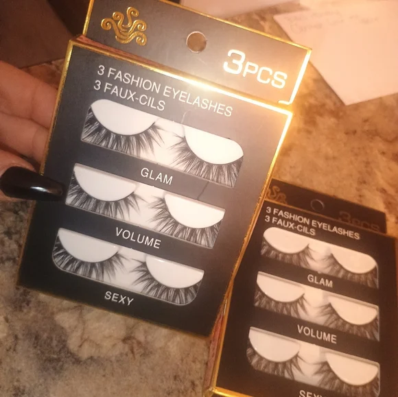 Glam Fashion Eyelashes Set - Black New - Picture 3 of 3